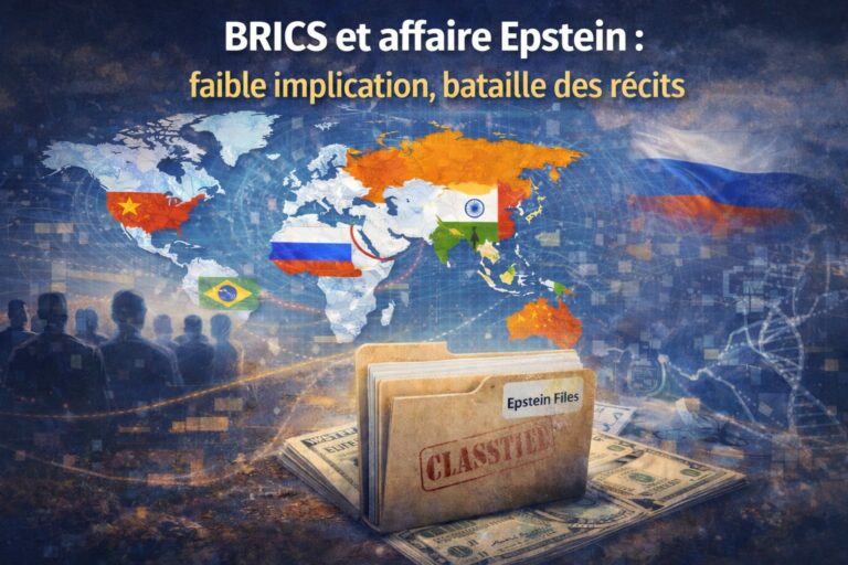 Analyse géopolitique BRICS et affaire Epstein, faible implication et bataille des récits